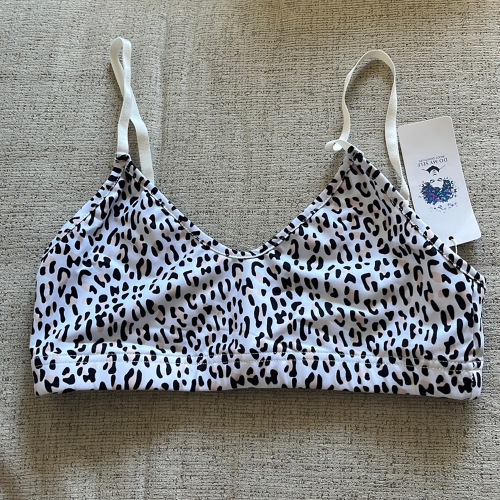NWT White cheetah| leopard bra